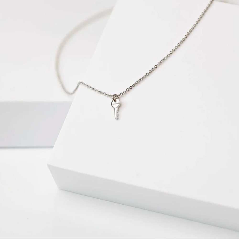 The Giving Keys Mini Key Necklace - Believe